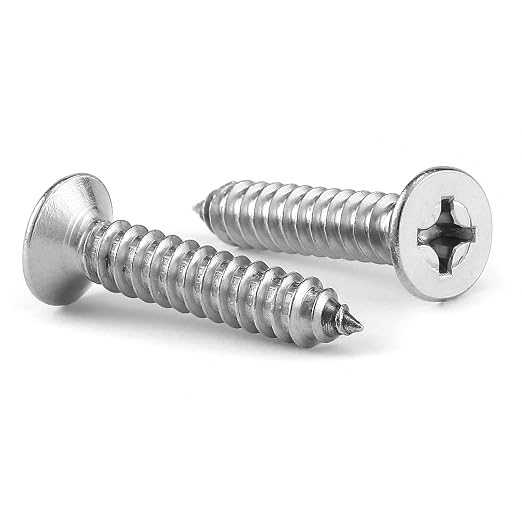 #12 x 3/4" Wood Screw 100Pcs 18-8 Stainless Steel Screws Flat Head Phillips by SGTZH
