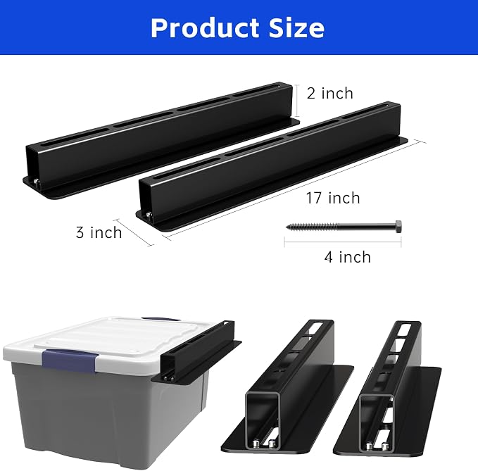 5 Pack Overhead Storage Bin Rack, Ceiling Racks - Image 3