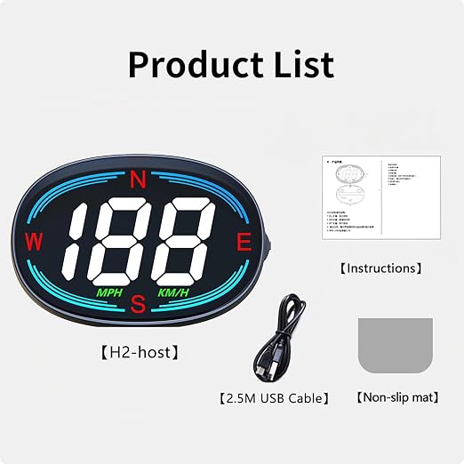 H2 GPS Speedometer Digital Speedometer GPS HUD Universal All Cars Head Up - Image 7