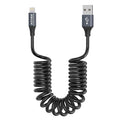AGVEE 5ft Coiled Short USB to Lightning Charging Cable 3A Fast Charger Cord in by AGVEE