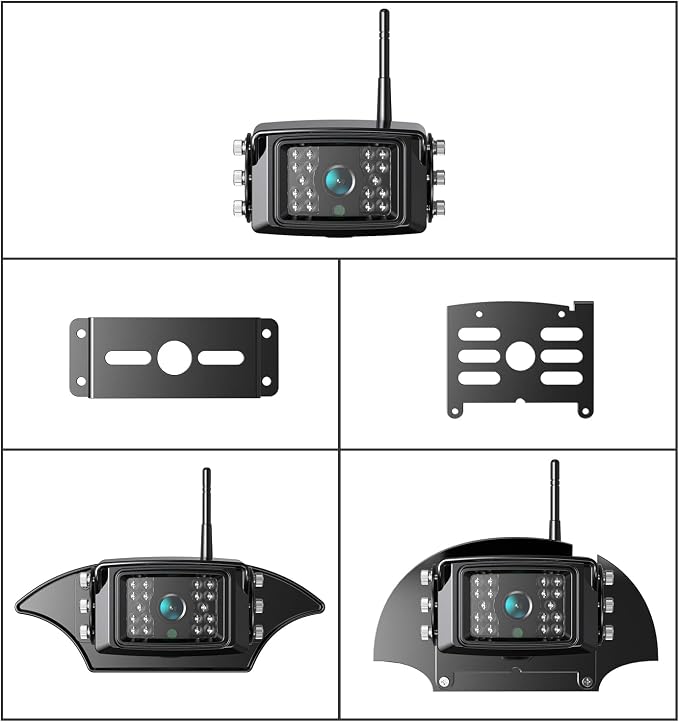 Fookoo 1080P 7" Wireless Backup Camera System, IP69 Waterproof Rear View Front - Image 8
