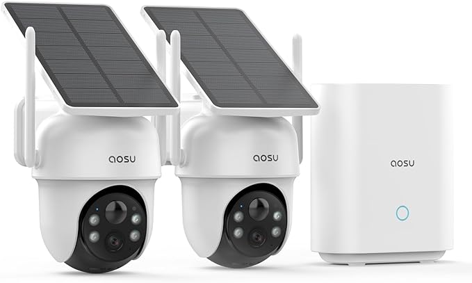 AOSU Security Cameras Outdoor Wireless, 2 Cam-Kit, No Subscription, by aosuSecurity