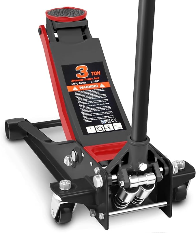 DNA MOTORING Floor Jack 3 Ton Capacity, Fast Lift Service Jack Low Profile by DNAMOTORING-Tools