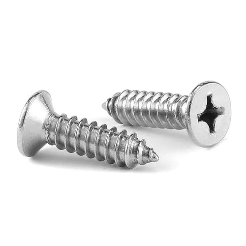#10 x 5/8" Wood Screw 100Pcs 18-8 Stainless Steel Screws Flat Head Phillips by SGTZH