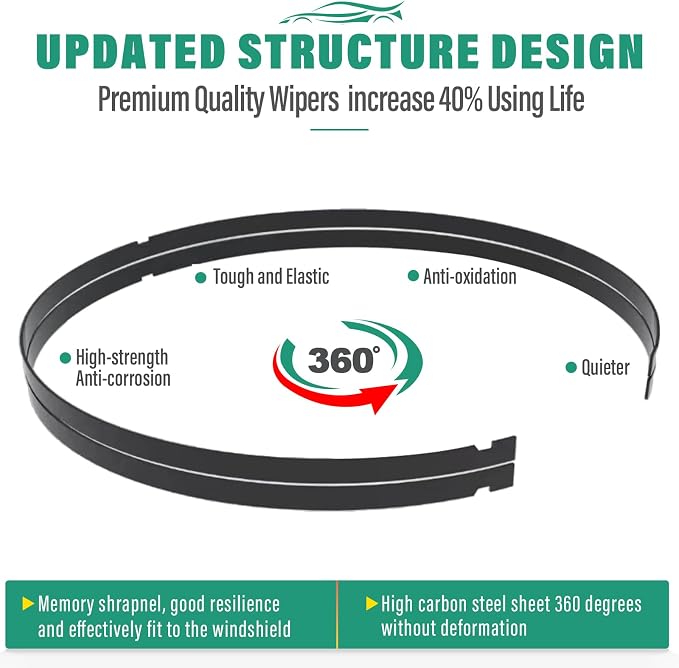 24" 21" 11" Windshield Wiper Blades Replacement - Image 6