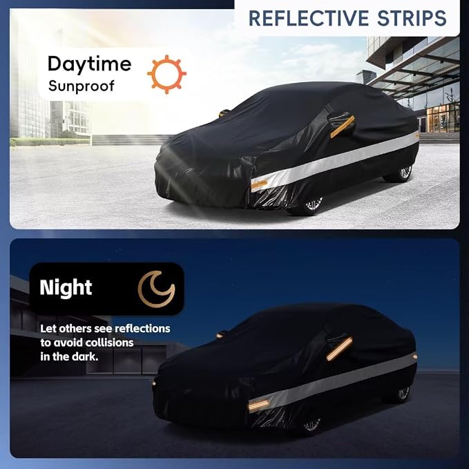10 Layers Car Cover Custom Fit for Toyota Corolla Sedan Waterproof All Weather - Image 5