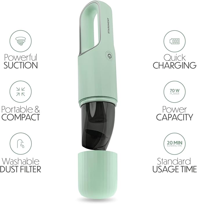 STARUMENT Vacuum Cleaner for Dust, Pet Hair Dirt Home, Car Interior Lightweight - Image 3