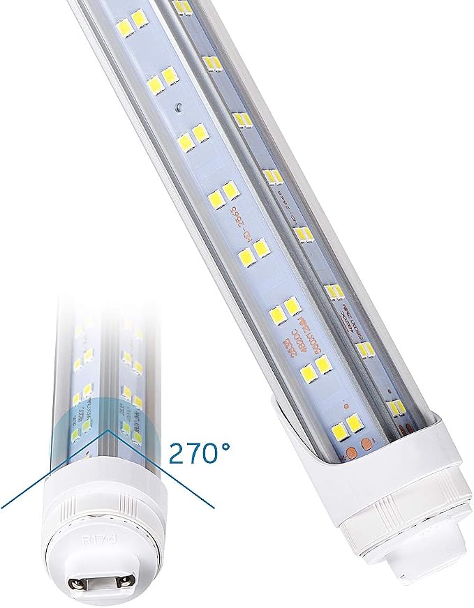10 Pcs, 8ft R17D LED Tube Light, F96 t12 HO 8 Foot Led Bulbs, 100-277V Input - Image 4