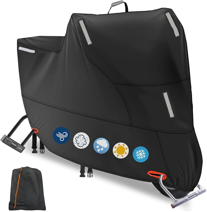 Waterproof Motorcycle Cover Outdoor, Motorbike Scooter Moped Rain Dust Cover by RELEDESA