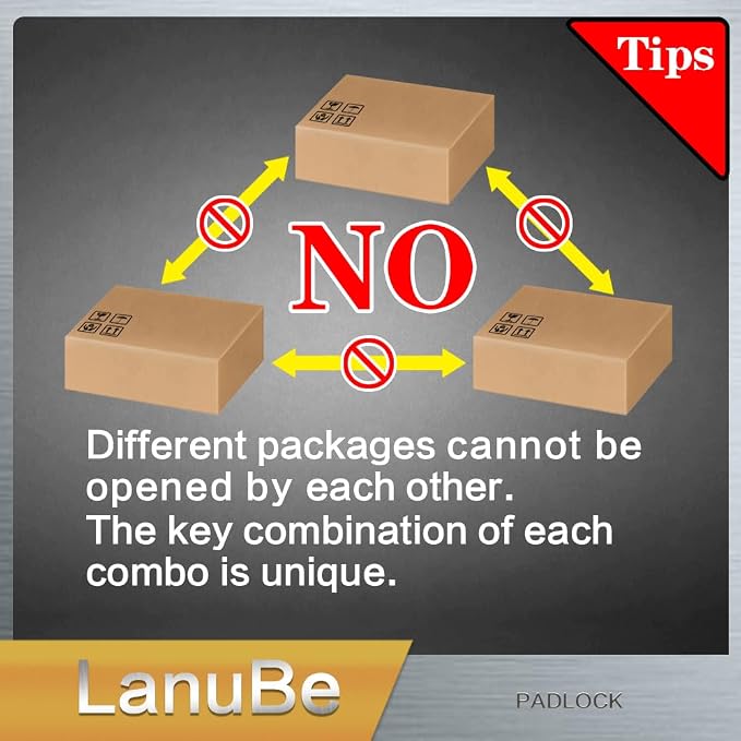 LanuBe Lock Laminated keyed Padlock, keyed Alike Locks, Normal Shackle - Image 5