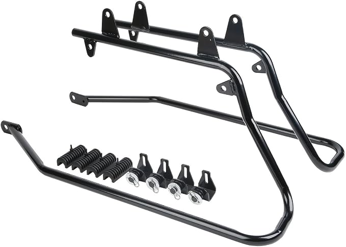 XFMT Matte Black Hard Saddlebags Saddle Bags Trunk W/Black Conversion Brackets - Image 7