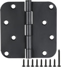 4 in x 4" Black Door Hinges 12 Pack Matte Black Door Hinges 4 Inch Exterior by TDCHINGES