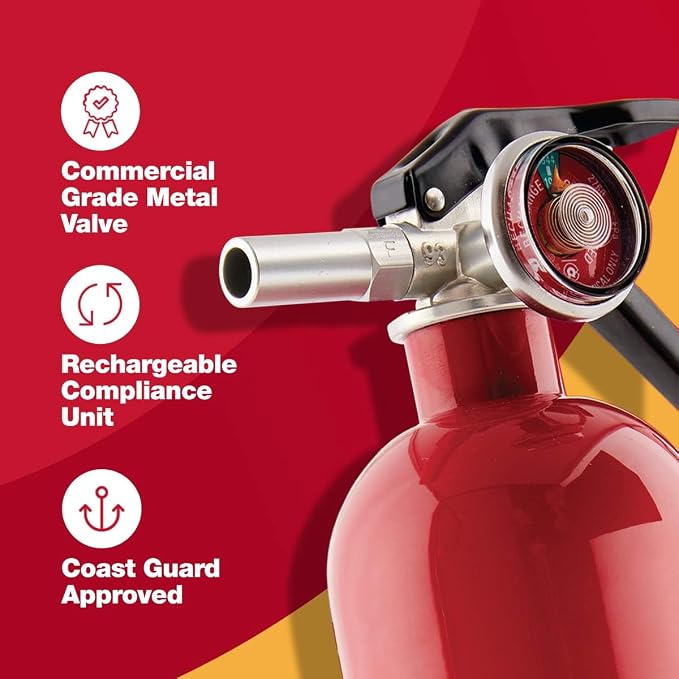 First Alert Fire Extinguisher for Home, Standard Rechargeable Compliance Unit - Image 4