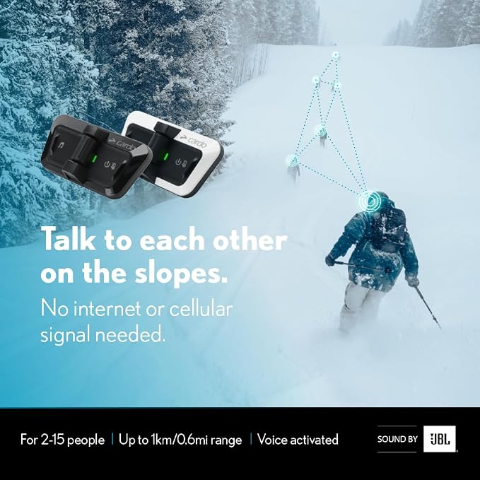 Cardo PACKTALK Outdoor Helmet Communication System, Snowboard and Cycling - Image 2