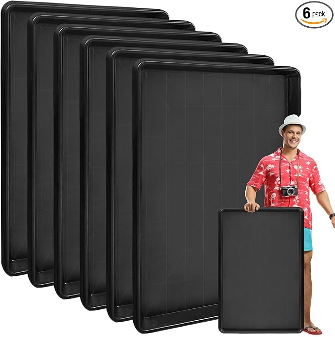 6Pcs Extra Large Auto Oil Drip Pan- 35.4 x 24 x1.6 Inches Oil Drip Tray by Hlimior