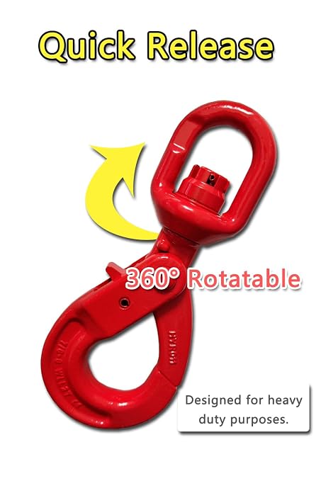 Swivel Self-Locking Hook 17636 lbs Heavy Duty Swivel Lifting Hook Swivel - Image 4