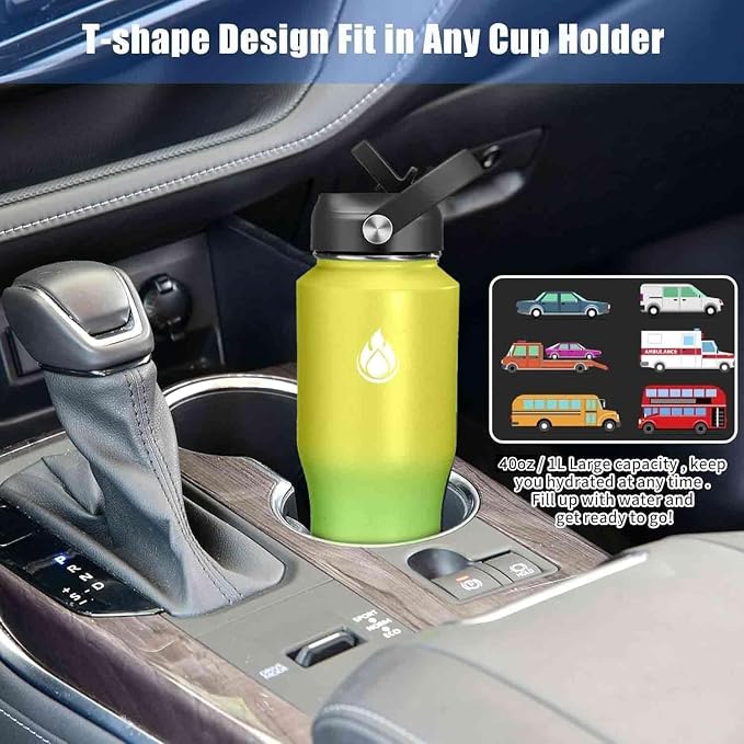 SENDESTAR 40oz Water Bottle Wide Mouth Stainless Steel Vacuum Insulated Double - Image 3
