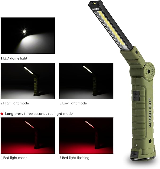 4 Pack Rechargeable LED Work Lights - Image 3