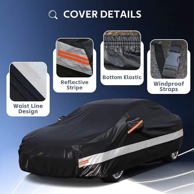 10 Layers Car Cover Custom Fit for Nissan Altima Waterproof All Weather for - Image 3