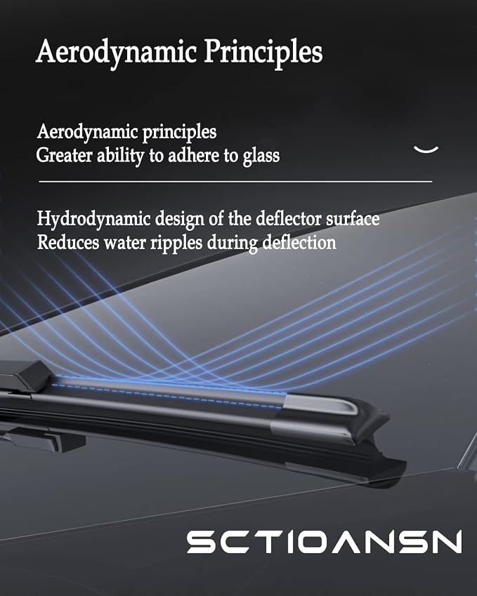 3 Wipers Set for 2008 2009 2010 2011 2012 Ford Escape, Windshield Wiper Blades - Image 2