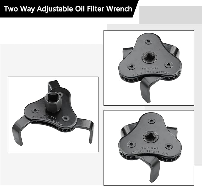 Universal Adjustable Oil Filter Wrench, Carbon Steel, 1/2 & 3/8 Inch Square - Image 4