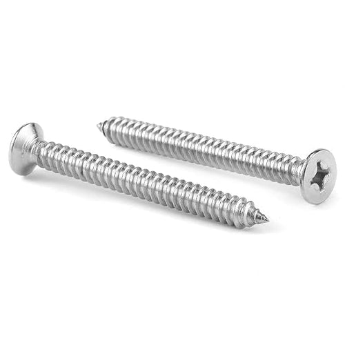 #7 x 2" Wood Screw 100Pcs 18-8 Stainless Steel Screws Flat Head Phillips Fast by SGTZH