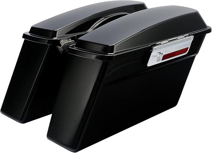 XFMT Hard Saddlebags Saddle Bag Turnk W/Chrome Conversion Brackets - Image 4