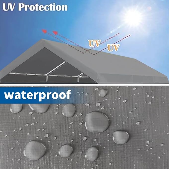 12'x20' Upgraded Carport Replacement Top Canopy Cover - Image 3