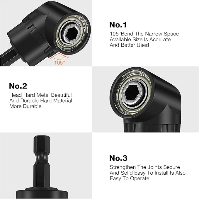 17Pcs Tools Flexible Drill Bit Extension, Include 3Pcs Rotatable Socket Adapter - Image 8