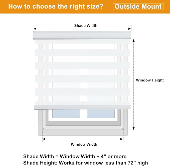 Persilux Cordless Zebra Blinds for Windows, Roller Shades for Windows Dual - Image 8