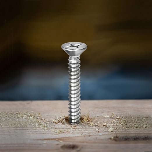 #14 x 1-1/2" Wood Screw 100Pcs 18-8 Stainless Steel Screws Flat Head Phillips - Image 5
