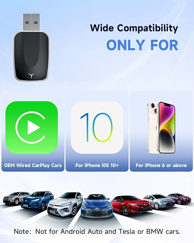 Mini Wireless CarPlay Adapter for iPhone 2025 Upgraded, Plug & Play, No Latency - Image 7