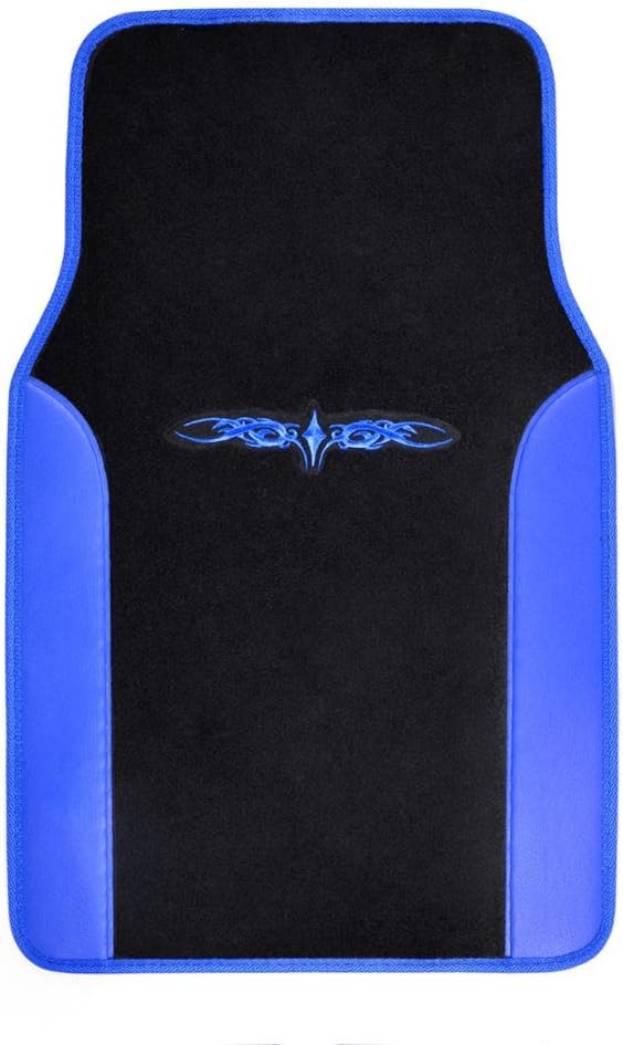 BDK Premium Carpet Black & Blue Floor Mats - Image 2