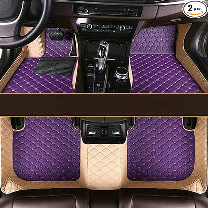 Custom All-Weather Protection Luxury Leather Floor Mats by JTXWANG