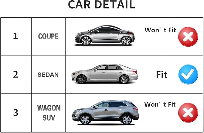 4pc Sun Rain Guards Window Visor Wind Deflector Compatible - Image 9