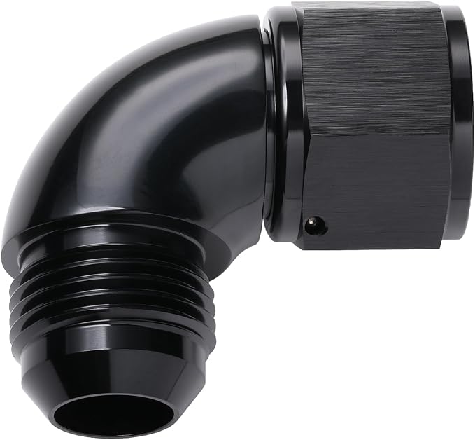 90 Degree 16AN Male to 16AN Female Swivel Full Flow Fitting Adapter Coupler - Image 3