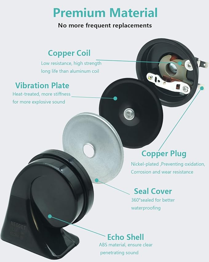 Car Horn Kit for New Hyundai/Kia 12V Loud Waterproof Auto Horn, High Low Dual - Image 5