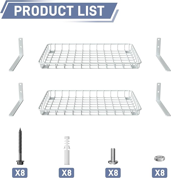 WALMANN Wall Shelves, 12 * 18 inch Wall-Mounted Storage Shelves - Image 4