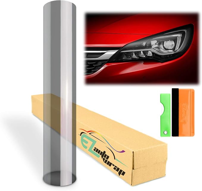 EZAUTO WRAP Free Tool Kit 12"x120" Glossy Light Black Smoke Headlight Taillight by EZAUTOWRAP
