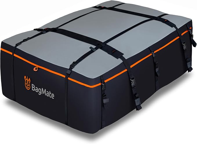 Heavy-Duty Waterproof Roof Bag – 23 Cubic Feet Rooftop Cargo Carrier, Soft by BagMate