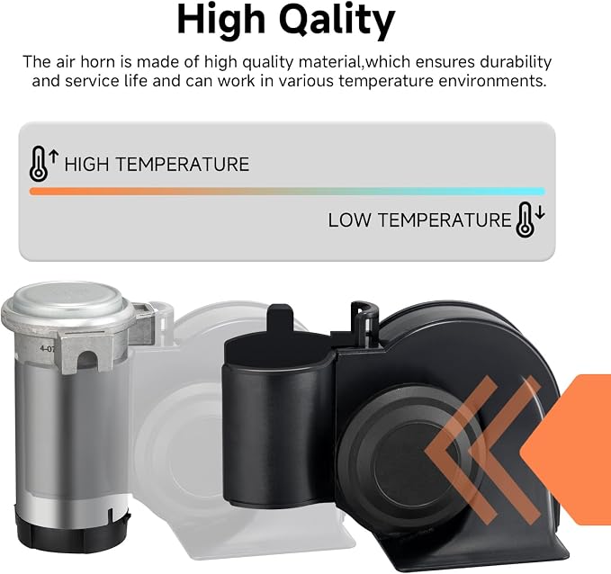 Air Horn for Truck, Super High Pitched Train Horn for Car, Waterproof Snail - Image 6
