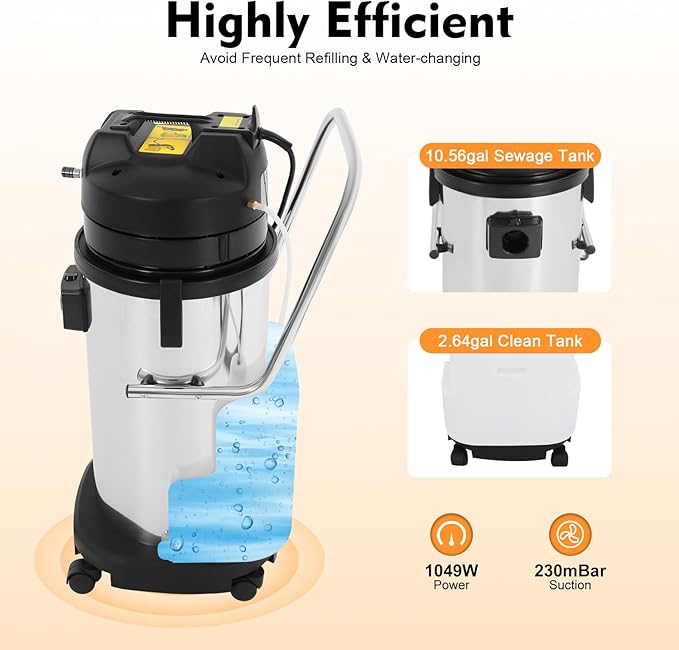 DYRABREST 40L Commercial Carpet Cleaning Machine 3 in 1 Upholstery Cleaner - Image 2