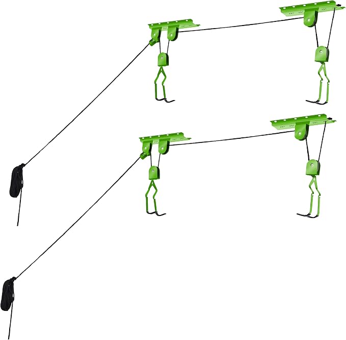 Bike Lane Products Bicycle Hoist 2-Pack Quality Garage Storage Bike Lift by RADSportz