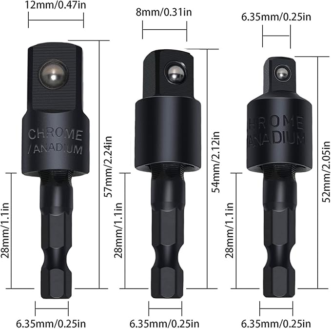 17pcs Flexible Drill Bit Extension, Include 3pcs Rotatable Socket Adapter 2pcs - Image 9