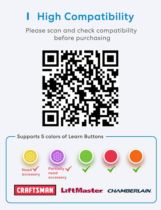meross Smart WiFi Garage Door Opener Remote, App Control, Works - Image 5