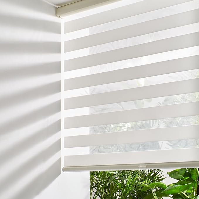 Persilux Cordless Zebra Blinds for Indoor Windows, Free-Stop Light Filtering by PersiluxHome