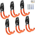 Heavy Duty Garage Hooks 6 Pack, J Shaped Hanger, Wall Mounted Storage System by HUPBIPY