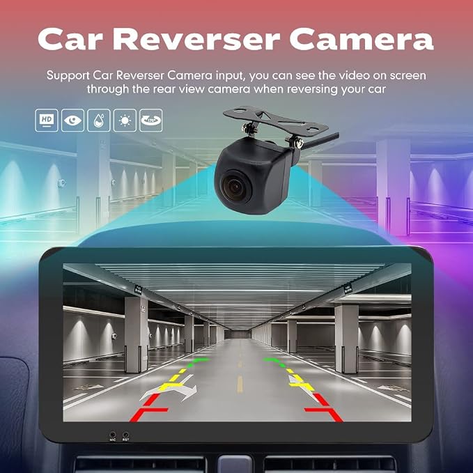 Kunfine Car CarPlay Android Auto Navigation Stereo GPS Radio Reverse Camera - Image 5