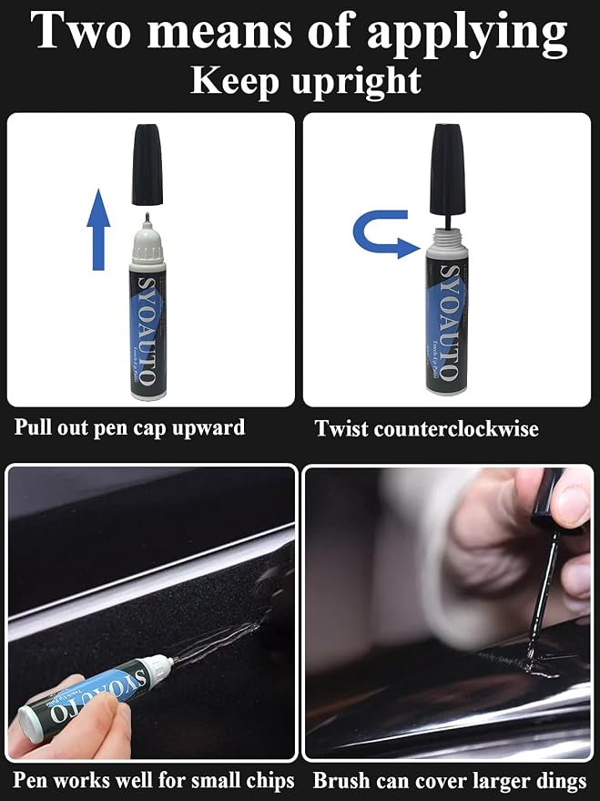 SYOAUTO Crystal Black Pearl NH731P Touch Up Paint Fit - Image 4