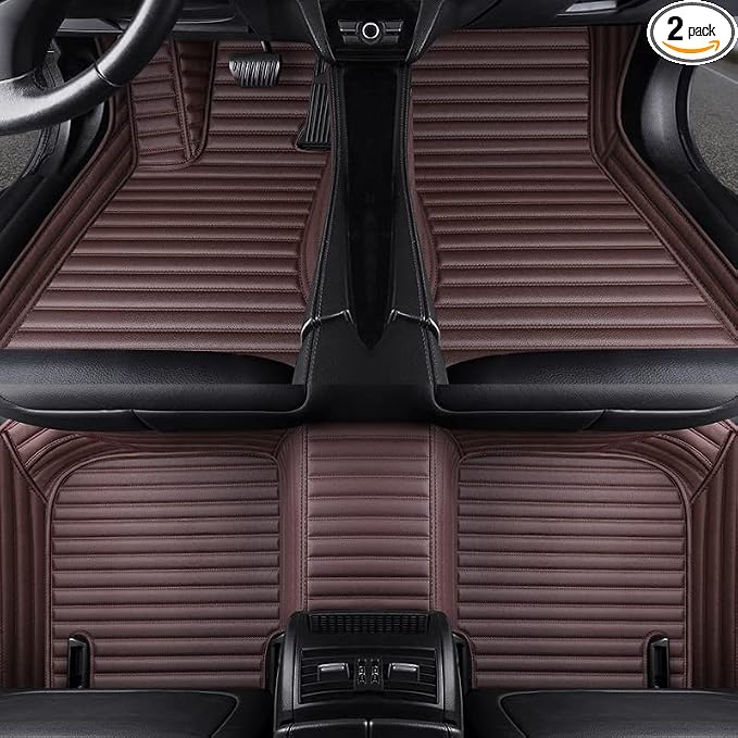 Custom All-Weather Protection Luxury Leather Floor Mats by JTXWANG